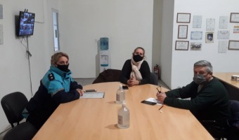 FUNCIONARIOS DE SEGURIDAD MUNICIPAL SE REUNIERON CON LA RESPONSABLE DE SEGURIDAD VIAL